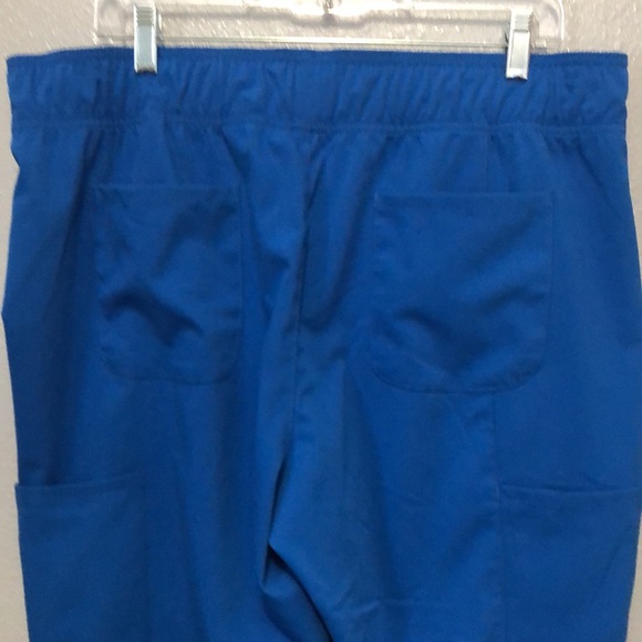 Vince Camuto scrub pants Women's XL scrubs royal blue pull on Raw hem pockets - Picture 8 of 12